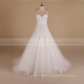 Brilliant Strapless Bling Beads Slim A-line Sweet Heart Wedding Dress Chapel Tail